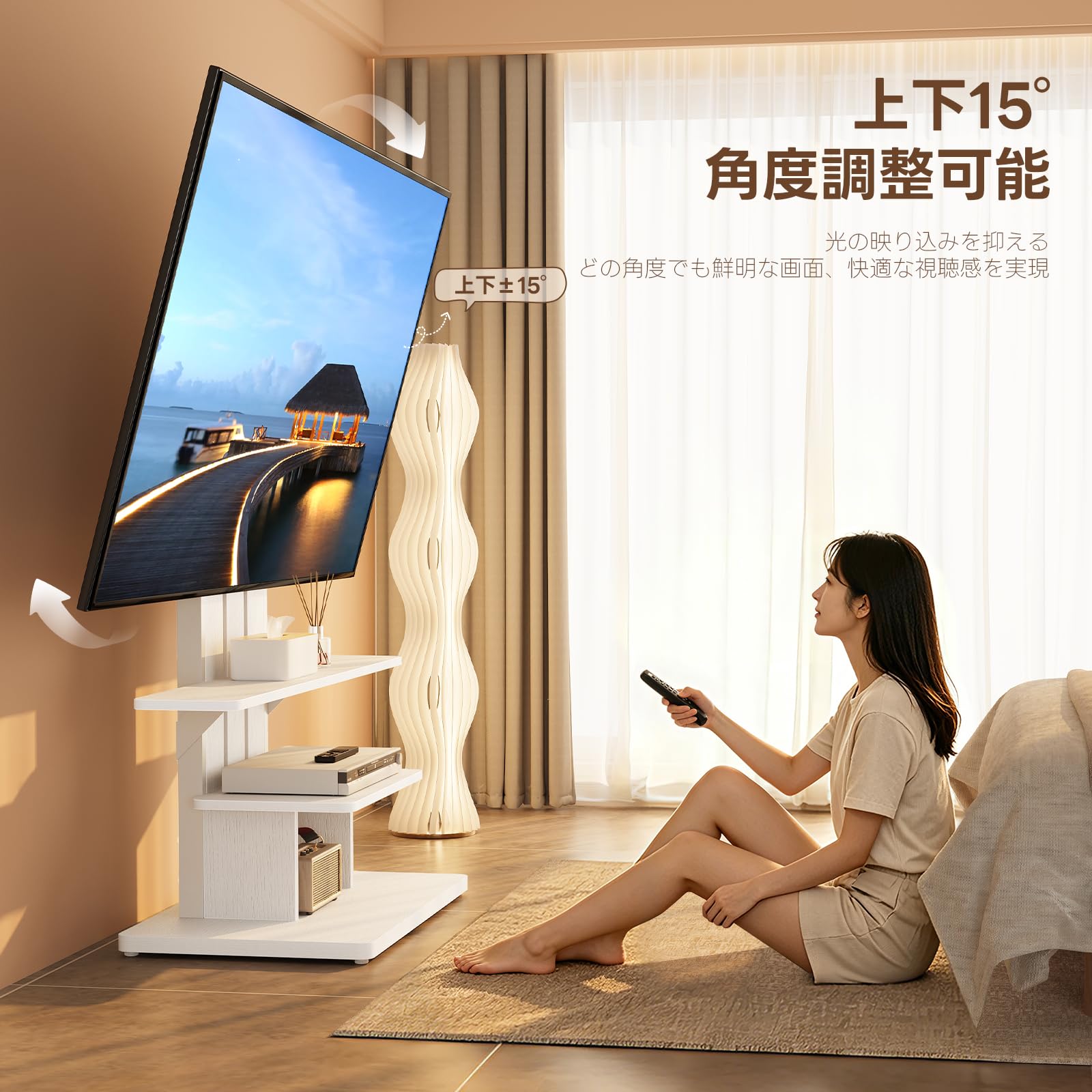 新品未開封★YeTom テレビスタンド キャスター付 壁寄せ 32〜65型対応 Amazon｜YeTom テレビスタンド キャスター付き 壁寄せ 32〜65インチ