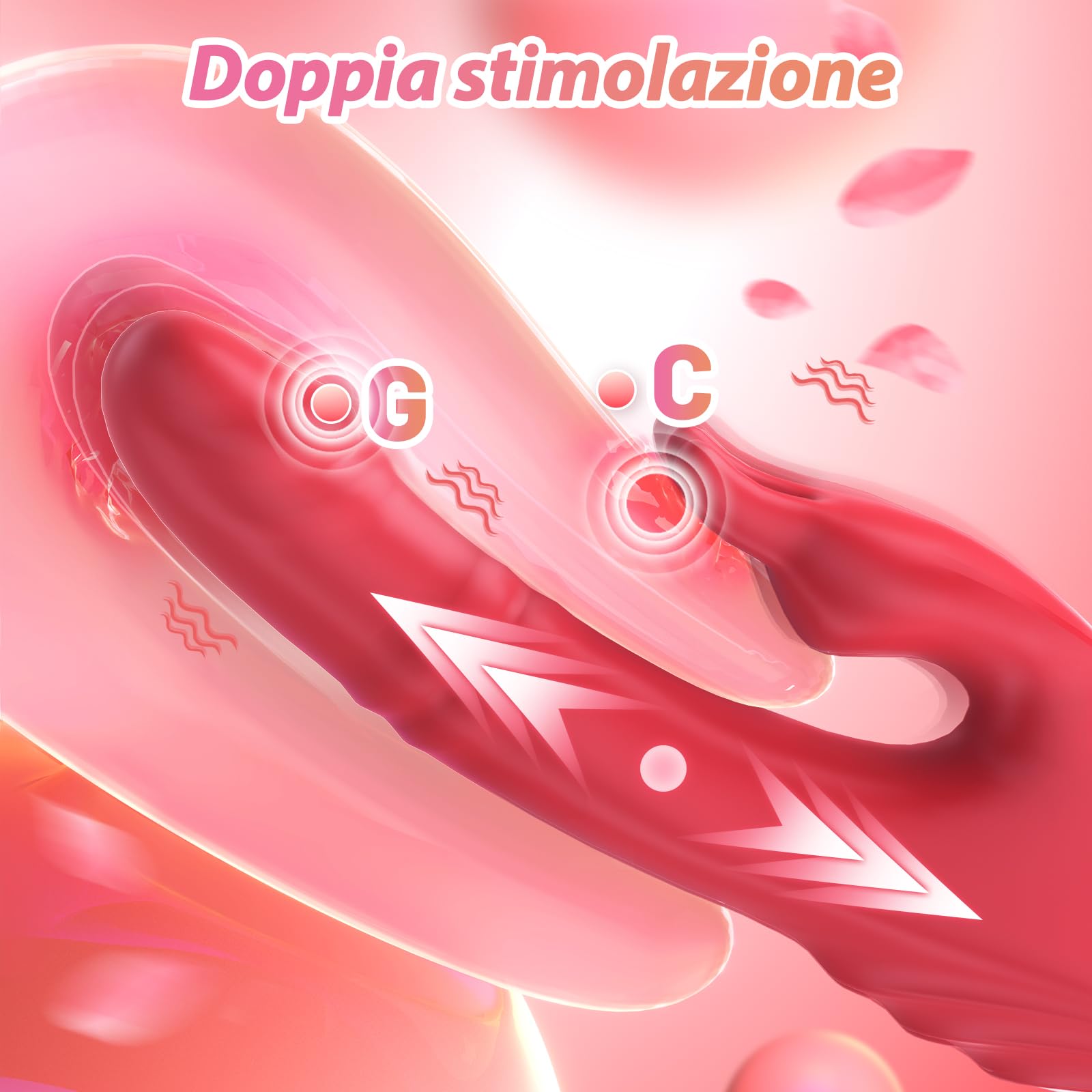 Vibratoreper Donna Professionale Vibratore Dildo Sex Toys - Vibratori Femminile Sexytoysys Coppie Uomo Sesso Adulti Toy Sessuali per Donna Clitoride Plug Anale Giochi Erotici con 9 Spinta 9 Vibrazione