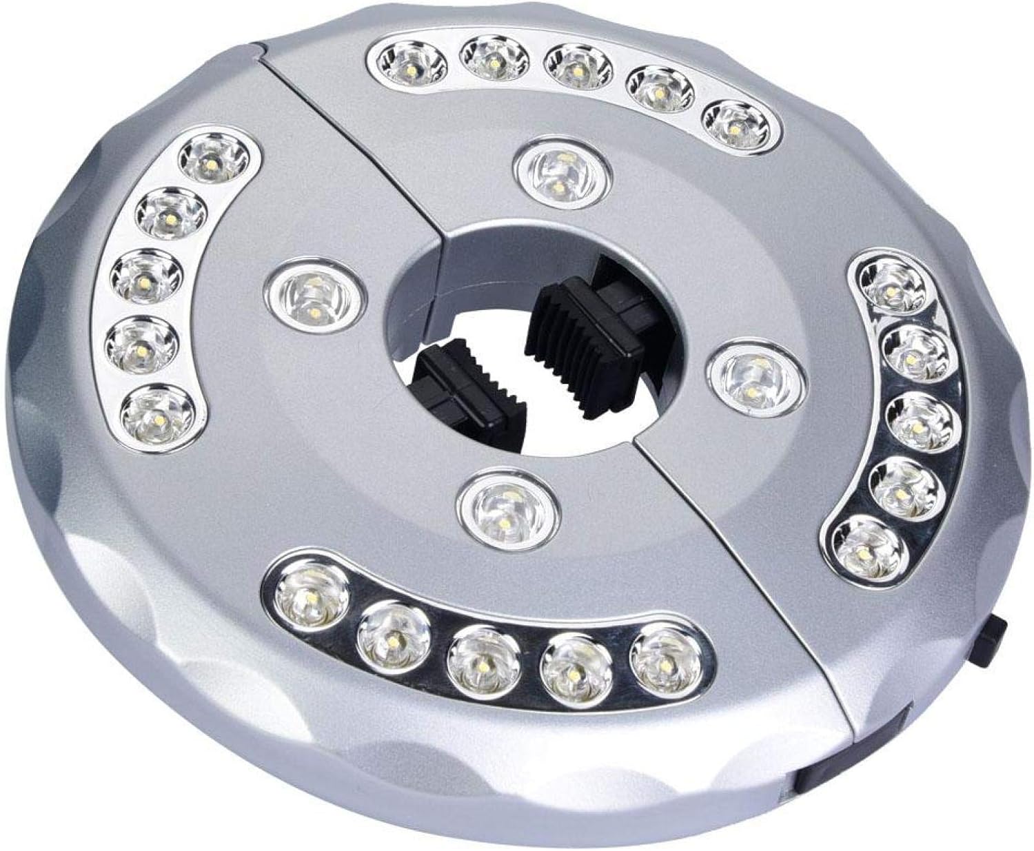 AVFORA Patio Umbrella Light 24 Led Umbrella Pole Lamp Camping Tents Light for Patio Umbrellas Camping Tents Outdoor Use (Color : Silver)