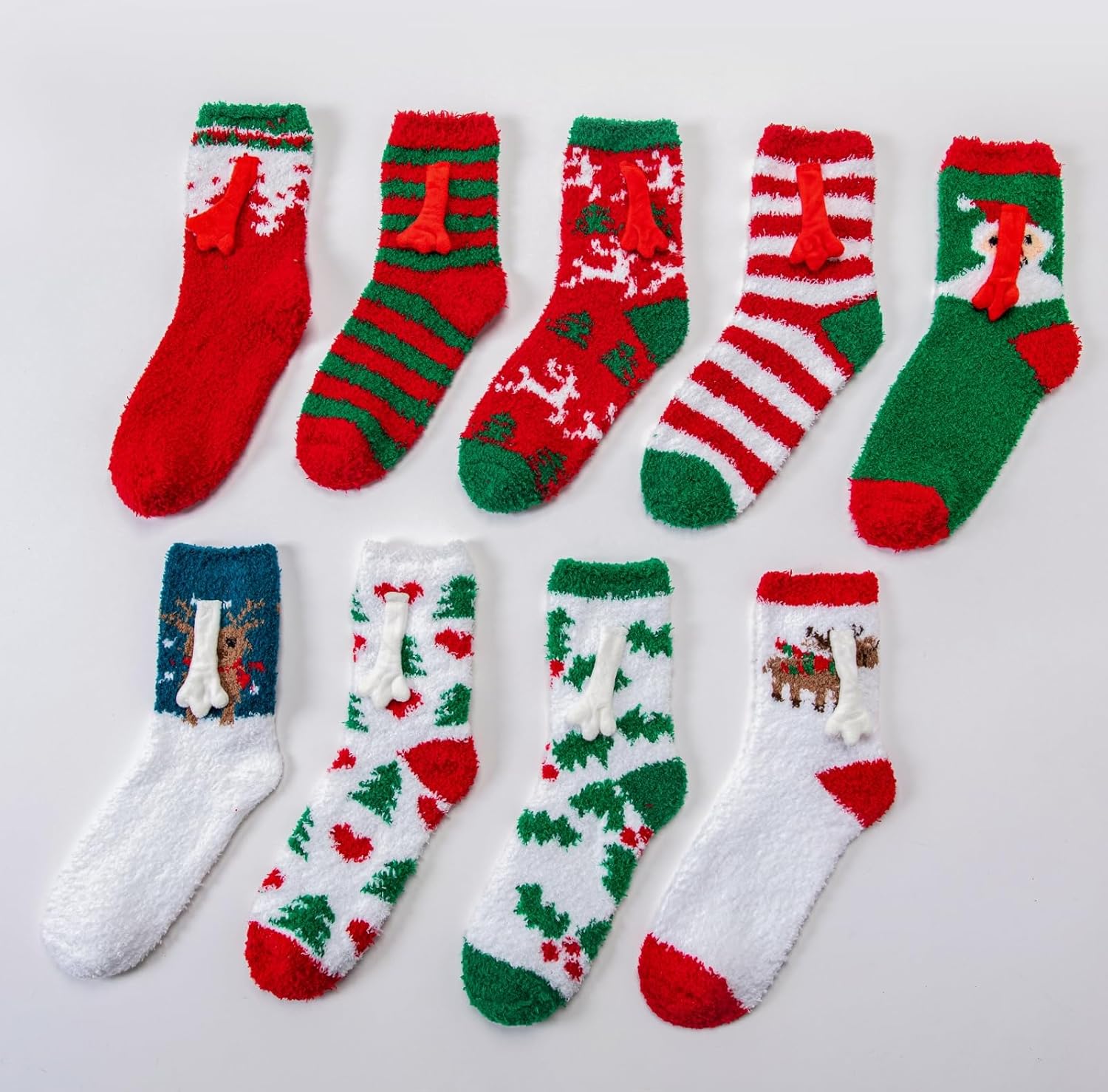 Funny Christmas Fuzzy Socks - Holding Hand Socks, Secret Santa Gifts, Holiday Stocking Stuffers for Women - Image 8