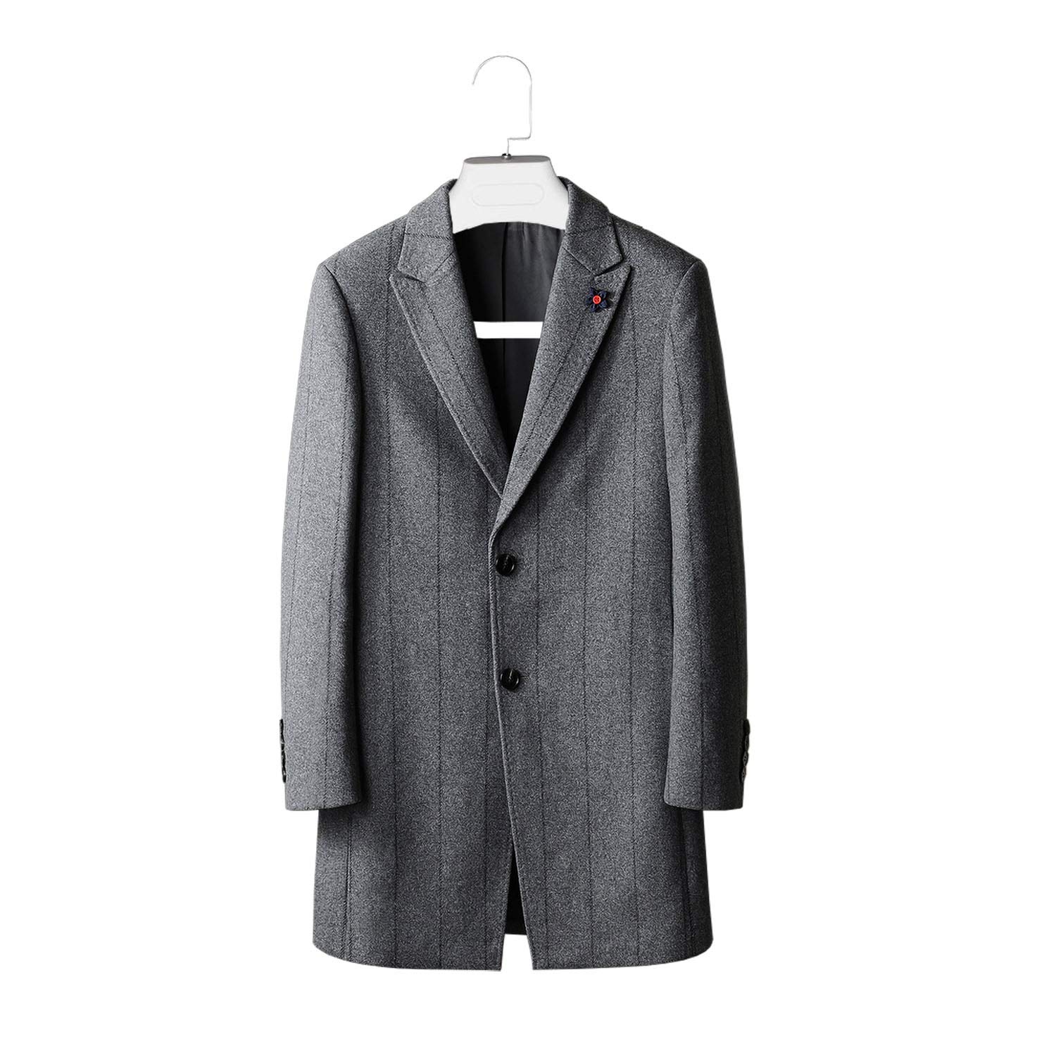DESIGN - Vestito longuette blu con spalle strutturate drappeggiate