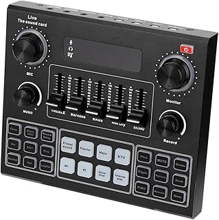 SUPVOX Placa De Som Disfarce De Voz Gravação Ao Som Som Externo Gravação De Música Dj Mixer Mixer De Fone De Ouvido Placa De Som Trocador De Voz Gravação De Laptop Som Abs V9