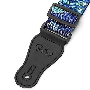 Amazon | ギター ストラップ ゴッホ 星月夜 個性的 ストラップ