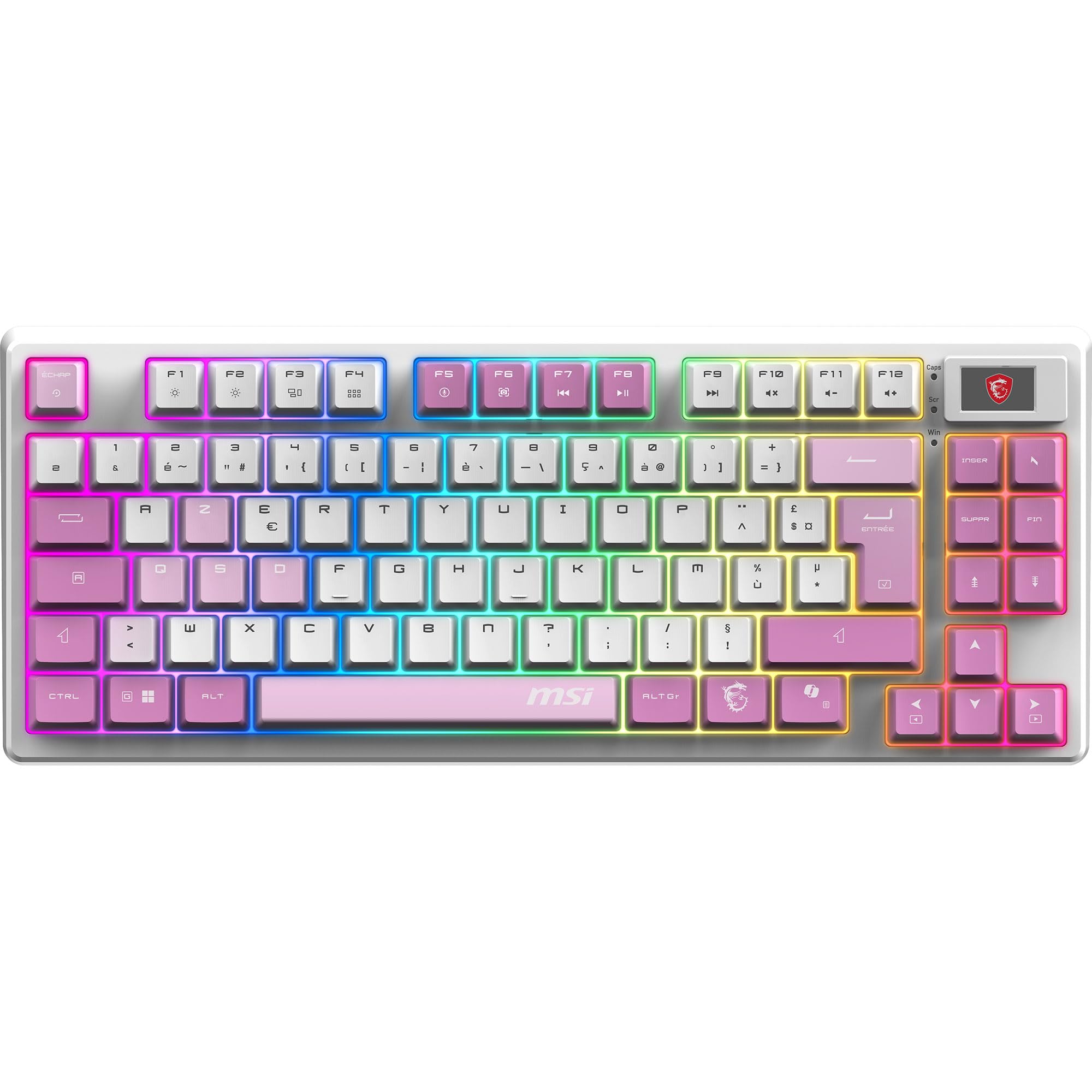 MSI Forge GK600 TKL Wireless Violet FR Clavier Gaming mécanique sans Fil