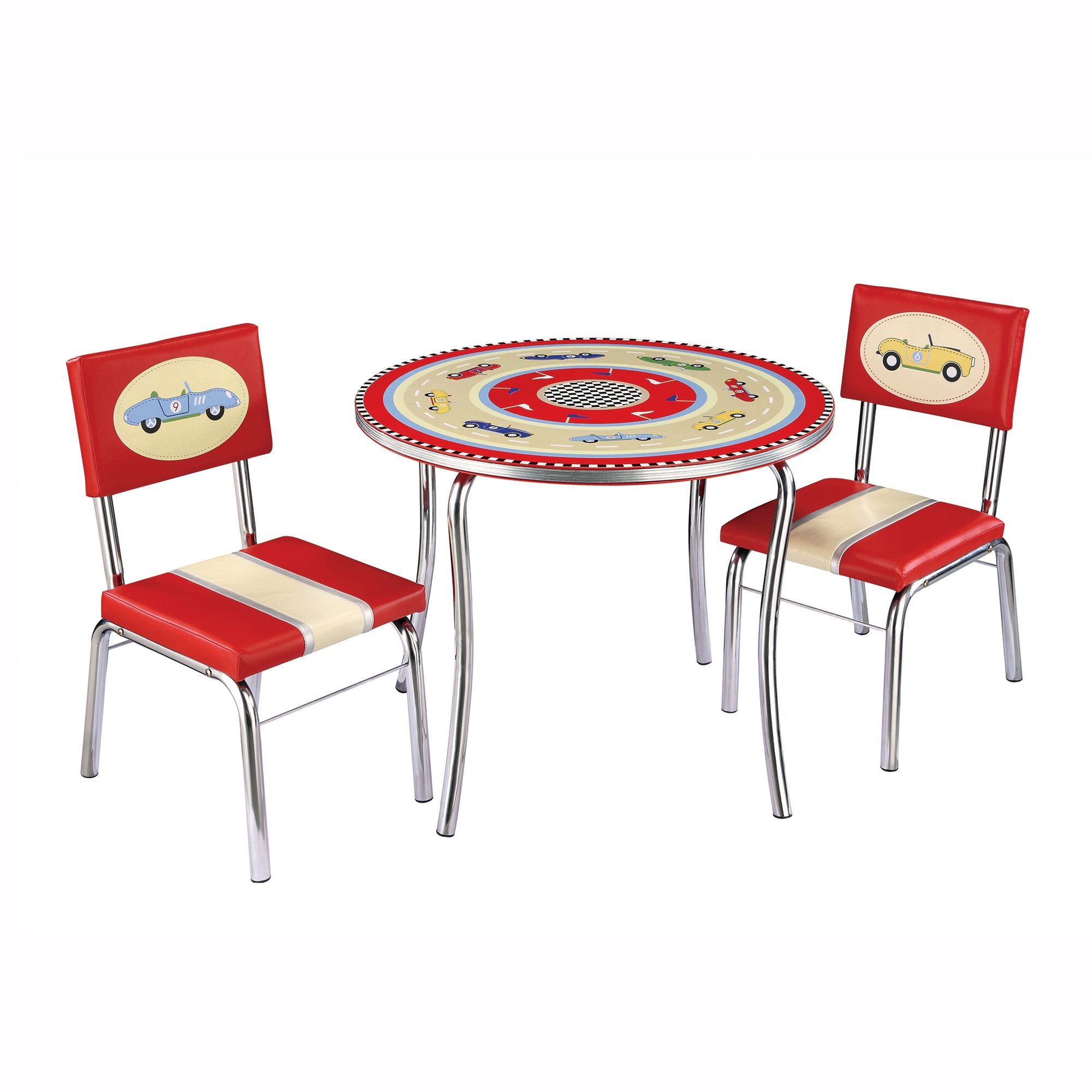 Guidecraft G85802 Retro Racers Chairs Kids Table