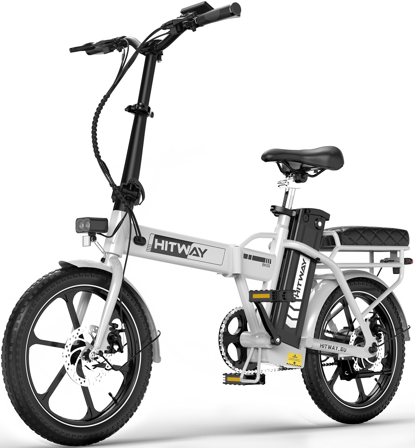 HITWAY Bici Elettrica Pieghevole 16" City Bike 36V 13Ah Batteria Rimovibile