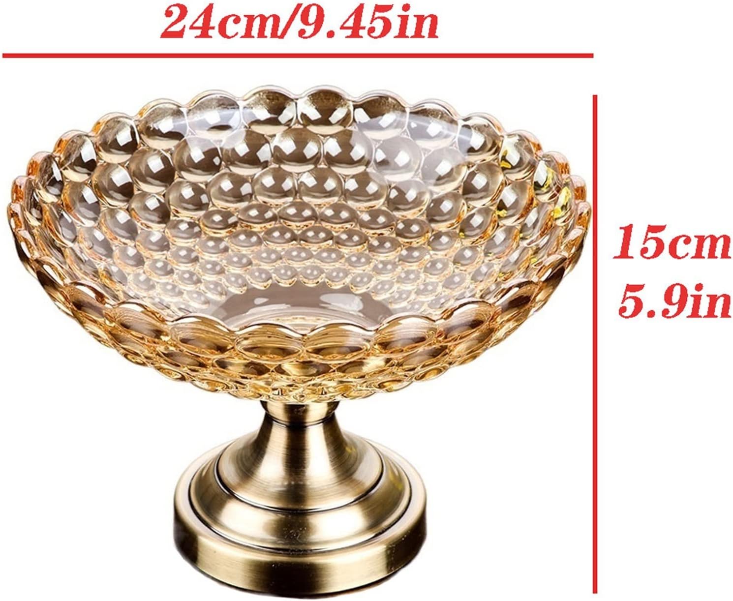 Fruit Basket/Bowl Large Glass Fruit Bowl Creative High Foot Dried Fruit Snack Bowl Modern Living Room Fruit Bowl Fashion Simple Fruit Bowl for Kitchen Counter