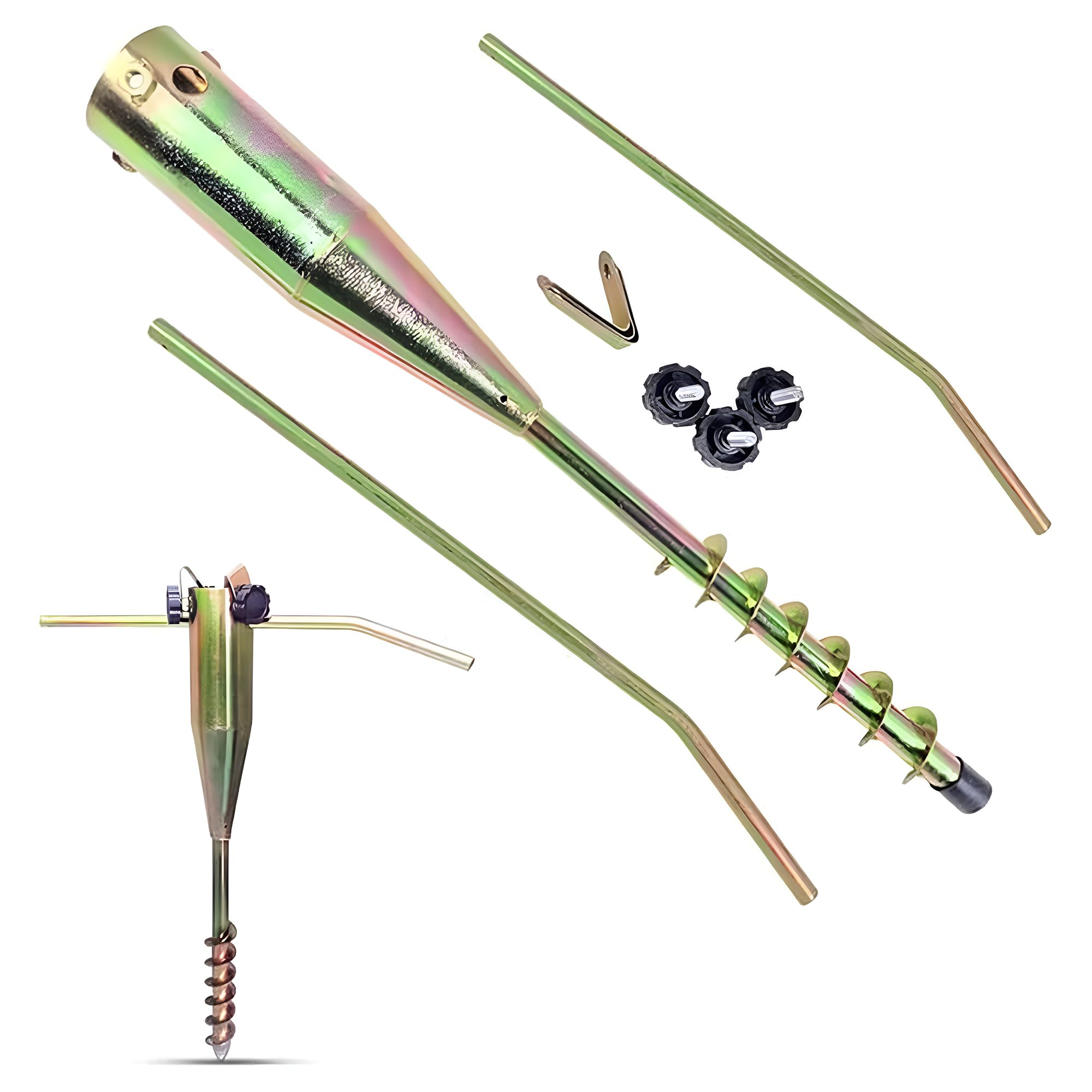 EPISENT Heavy Duty Ground Spike 55mm Rotary Washing Line Parasol Anchor