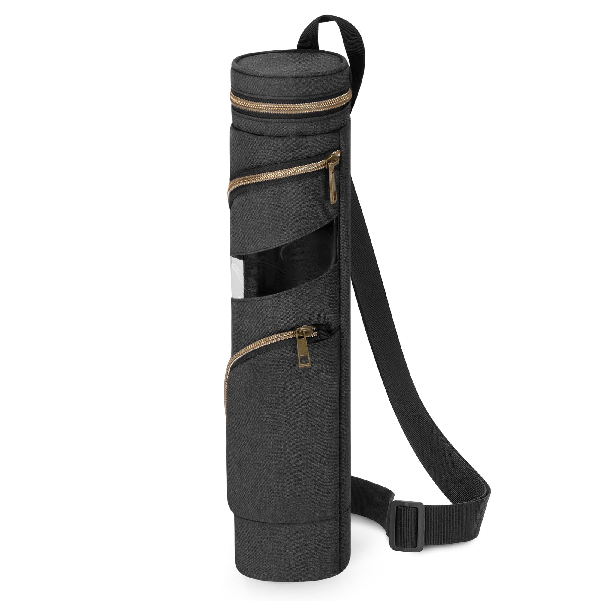 Rexmica Playmat Tube Holder pour Tapis de Jeu avec Porte-dés | Compatible avec Les Tapis de 35,6 x 61 Cm, Étui Tubulaire Rangement pour La Plupart Des Tapis de Jeu avec Bandoulière