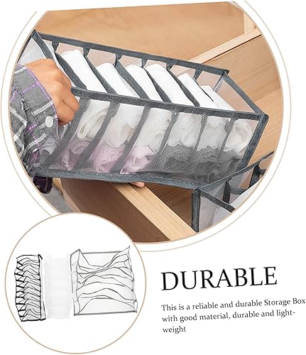 Miniatura 9 de Alipis 3 piezas de rejilla para ropa interior, contenedor plegable, caja de almacenamiento plegable, cajones de armario para ropa, armario, ropa