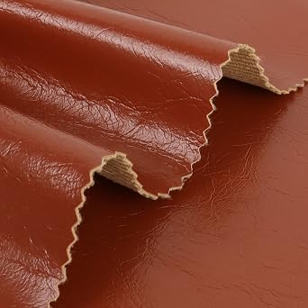 1MM Soft Faux Leather Fabric,Durable Marine PU Synthetic Leather Sheet,Vintage Leather Wear Resisting,Easy to Clean for Boat Upholstery,Furniture,Car,DIY 1yard Brown