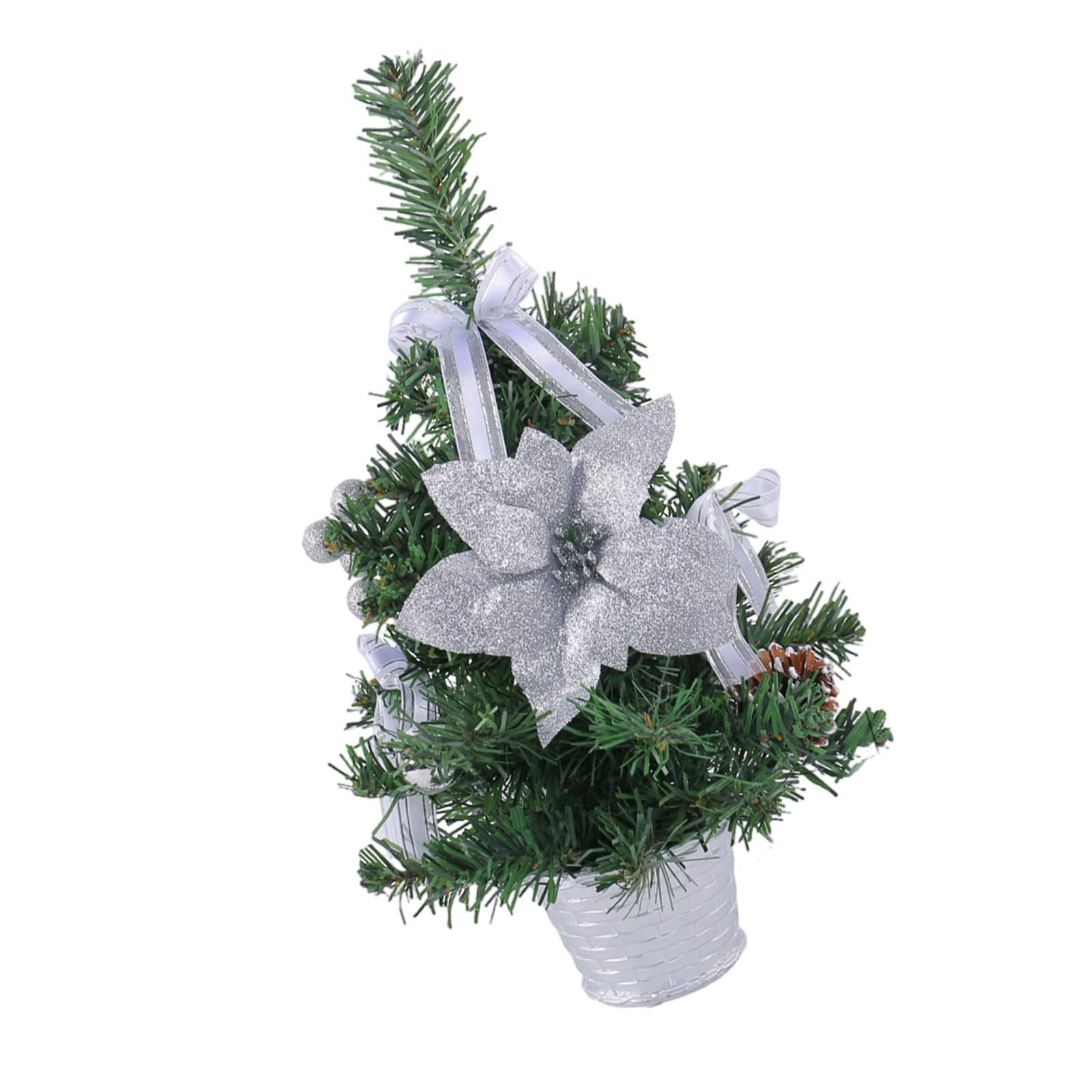 Tsophreniq Potted Christmas Tree Tabletop Decoration Holiday Decorative Desktop Ornament Potted Plant Desk Embellishment Festival Desk Accessory