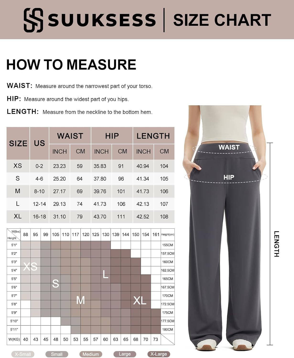 SUUKSESS Women Casual Wide Leg Pants 2025 High Waisted Lounge Work Pant with Pockets - Image 7