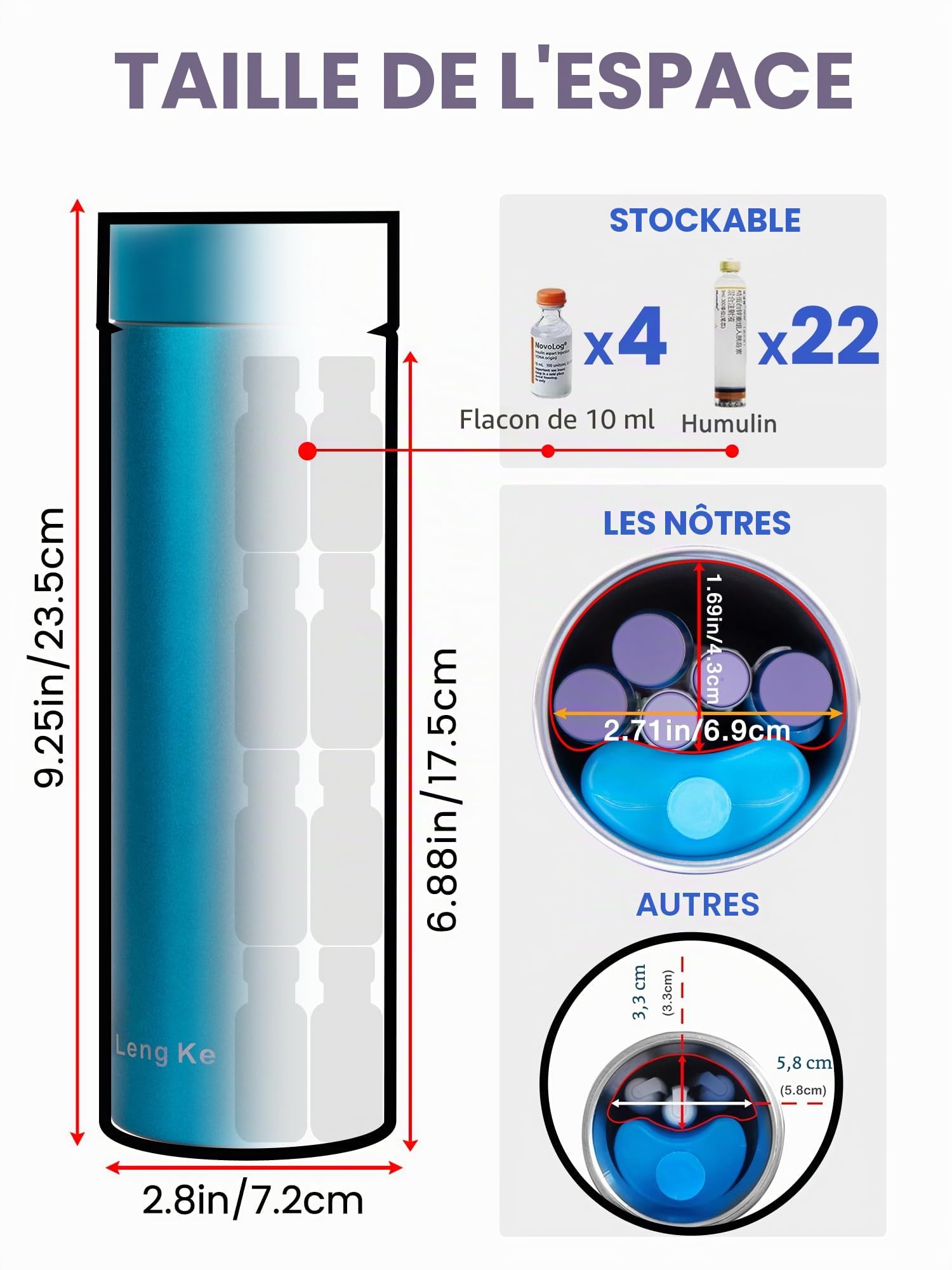 SUNMON Glacière Isotherme Insuline, 48H Etui Réfrigérateur à Insuline, Pochette Isotherme Insuline, Pochette Isotherme Medicament avec Affichage de Température, Glaciere Insuline pour Voyage