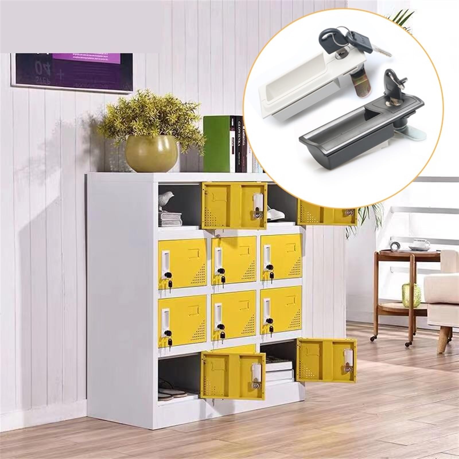 Serrure armoire fer classeur combinaison : poignée de rangement à code mécanique