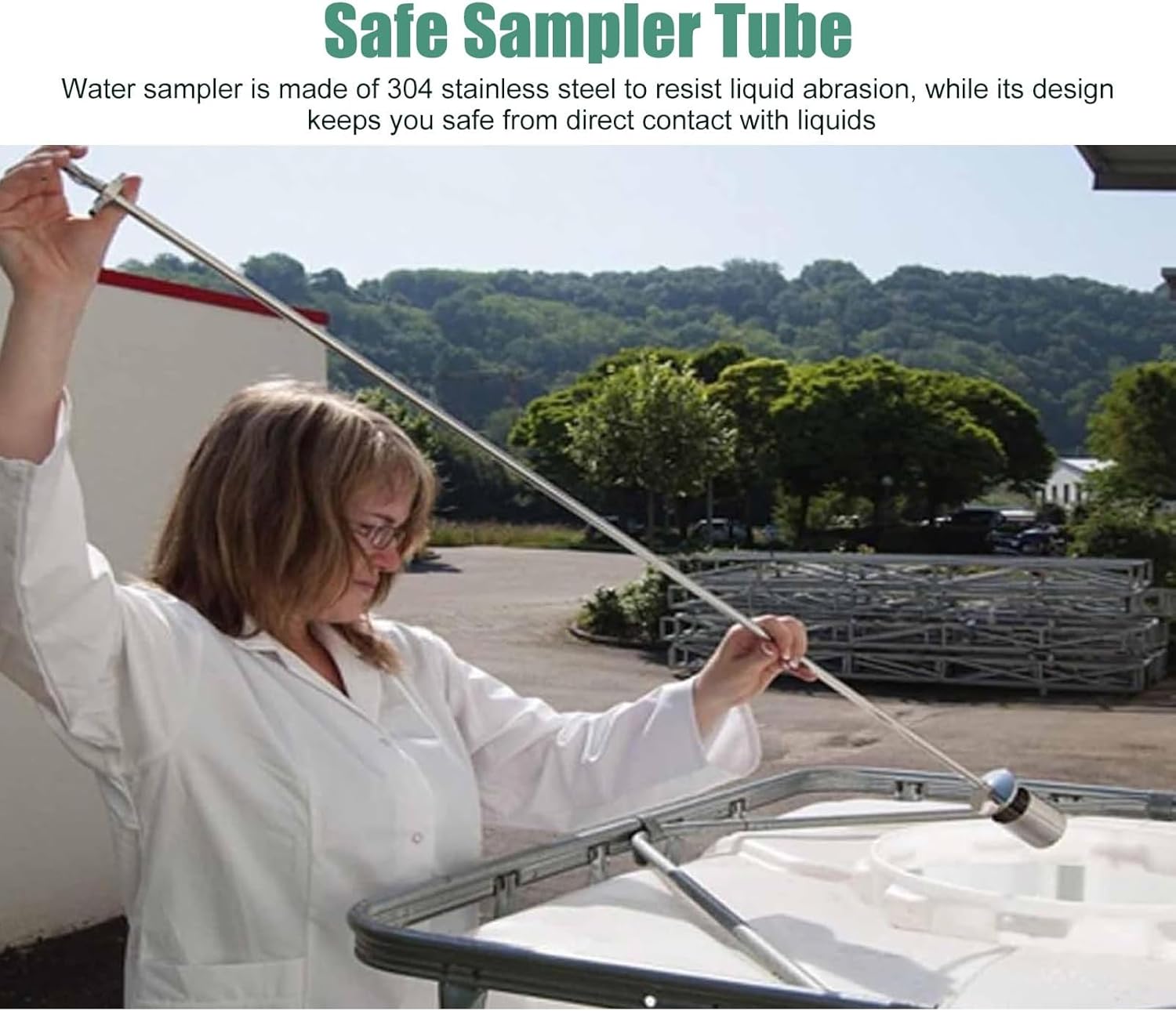100/200/500ml Cup Sampling Probe,Viscous Liquid Sampler 0.5/1/1.5m Long- Temperature Resistant Liquid Sampling Tube,Drum Thief Sampler for Tank Oil,500ml,1m/3.3ft