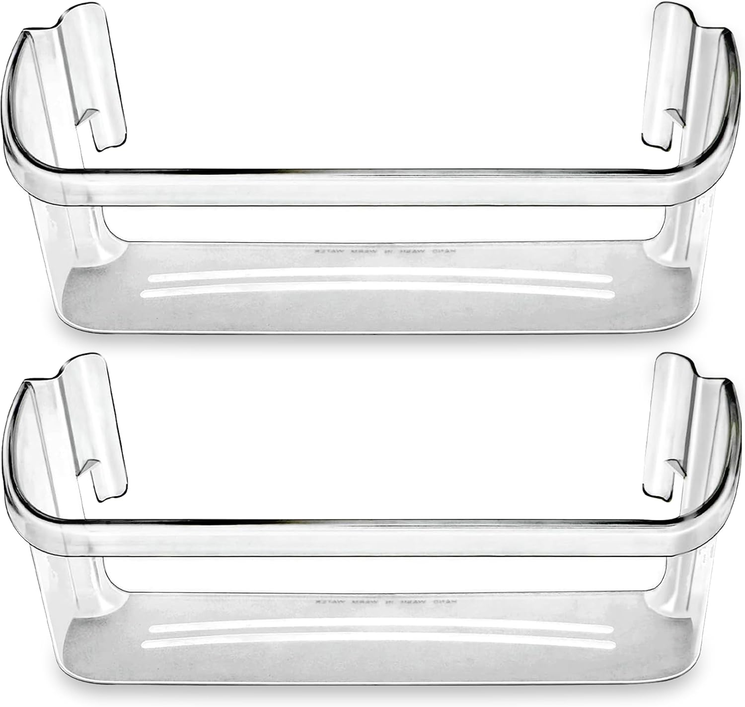PartsBroz 240323002 Refrigerator Door Bin Shelf (2-Pack) for Frigidaire Door Shelf Replacement, Kenmore Refrigerator Bottom Tray, Crosley Fridge Gallery Bottom Shelves Bins Parts AP2115742 PS429725