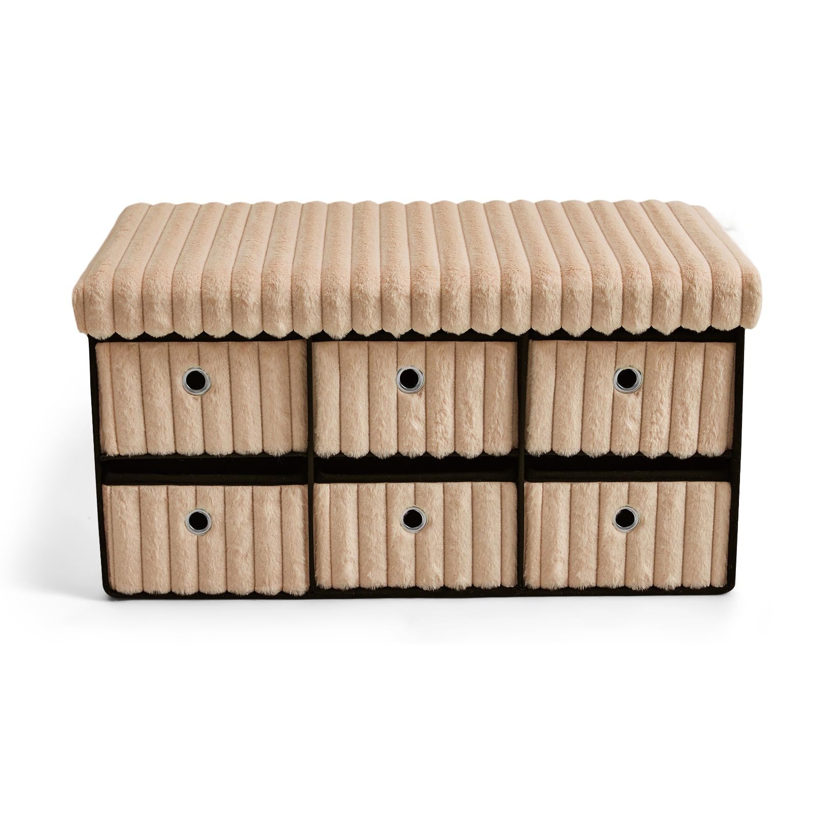 GC GAVENO CAVAILIA Ottoman Storage Boxes with Lid |6-Drawer