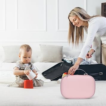 Breast Pumps Carrying Bag Compatible with Most of Wearable Breast Pumps, Hard Shell Wearable Breast Pump Bag with Waterproof Removable Tray, Breast Pump Storage Bag
