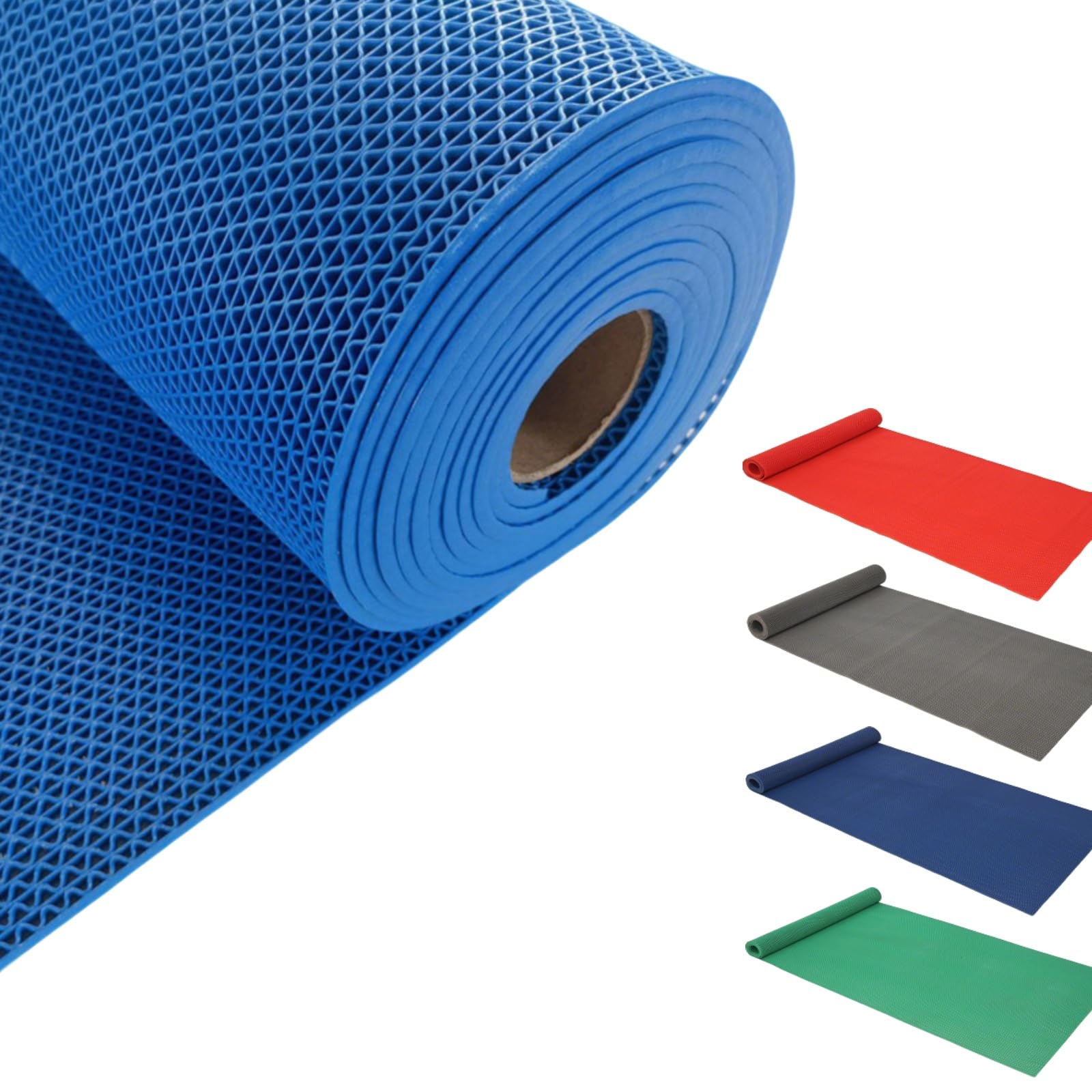 Alfombra Antideslizante Drenaje, Textura Evacuación Rápida Agua, Construcción Gruesa para Suelo Piscina Ducha Baño, Evita Humedad Estancada, Comodidad Segura De Pie(Blue,1.2m*3m)
