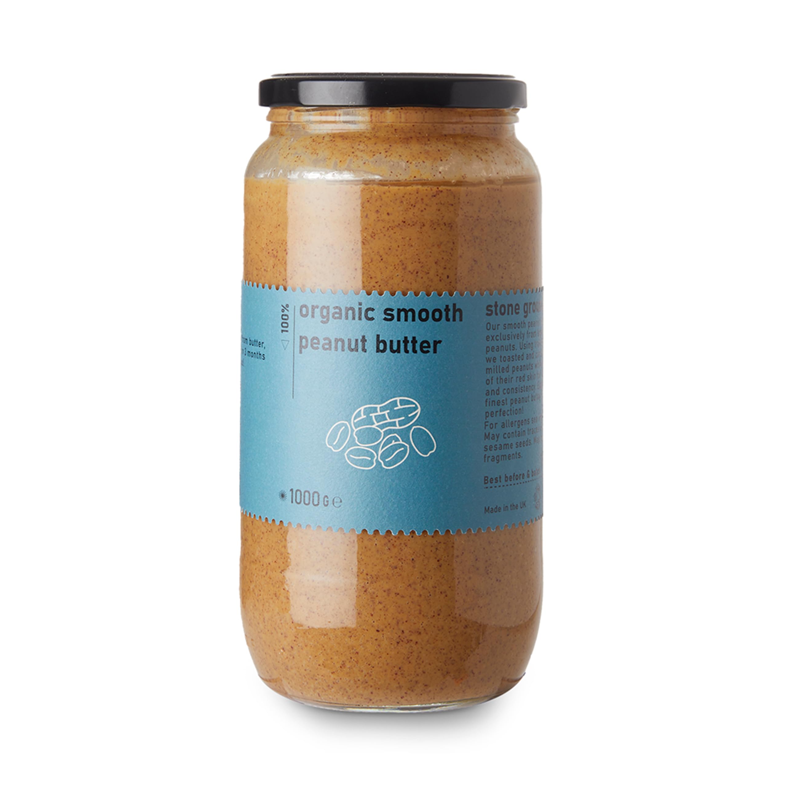 Organic Smooth Peanut Butter - RAWGORILLA 1000g