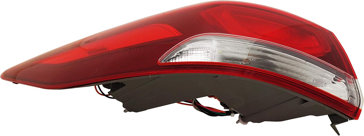 Evan Fischer Tail Light Assembly Compatible with 2017-2019 Hyundai Elantra Clear Lens Driver Side Outer