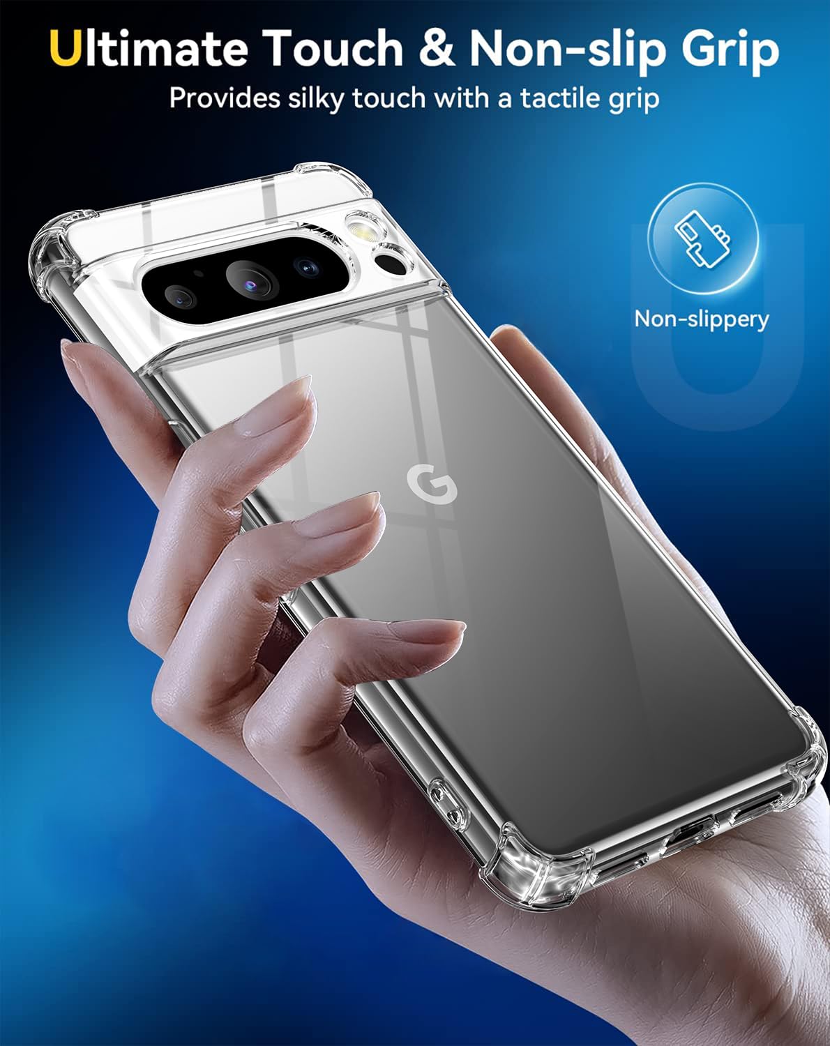 Per Google Pixel 8 Pro 7A 6A Custodia,Trasparente Silicone Telefono - Foto 9