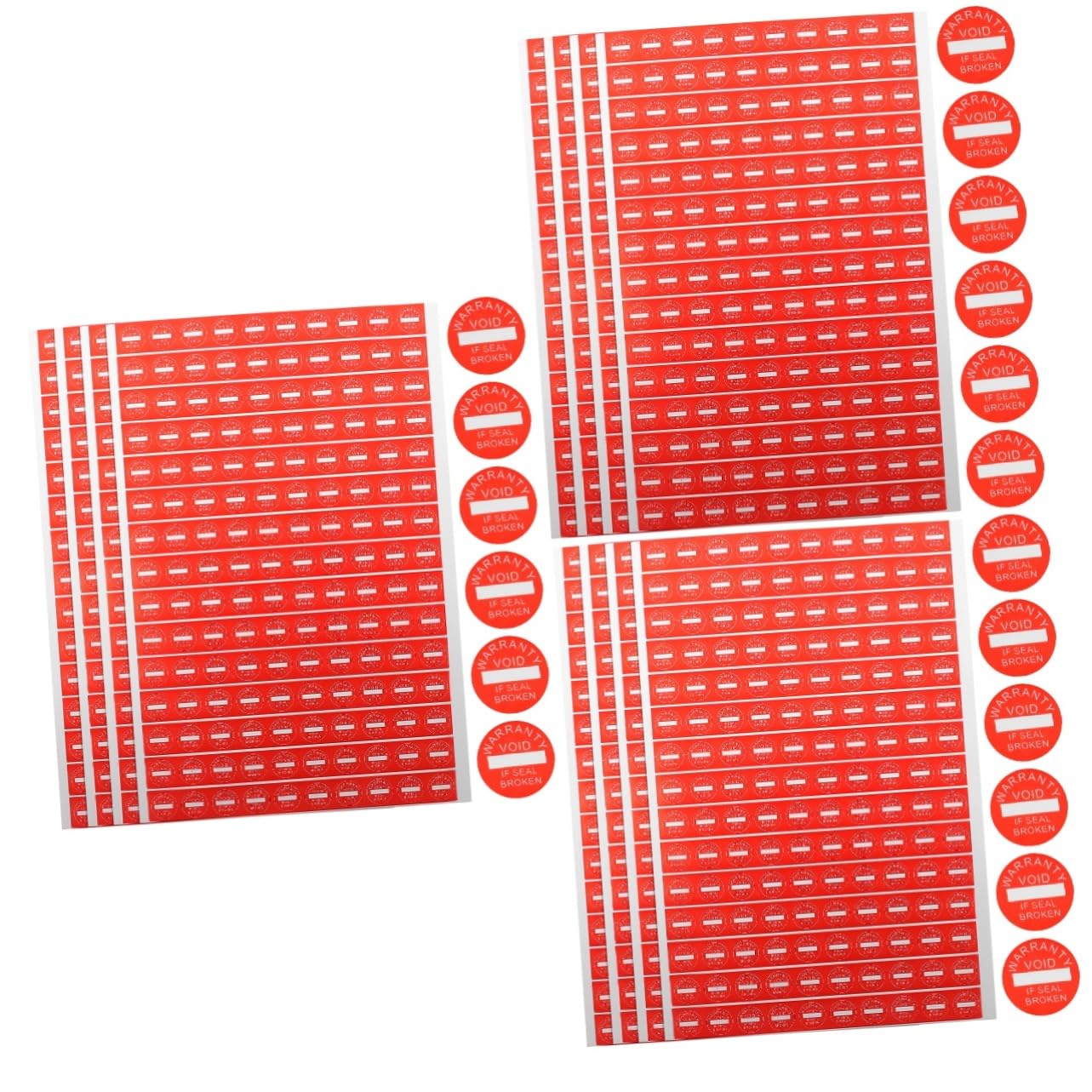 Alipis 3 Set Tag Di Permanente Etichetta Adesivi Adesivo Di Avvertimento Etichette Adesive Vuote Etichette Auto Adesive Etichette Adesive Di Avvertenza Carta Rosso 1000 Pezzi*3