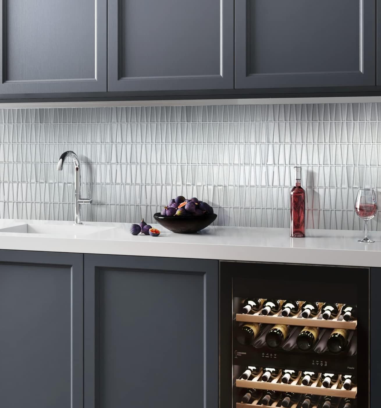 12"x12.9" Triangle Glass Mosaic Tile (5.38 Sq ft- Box of 5 Sheets)