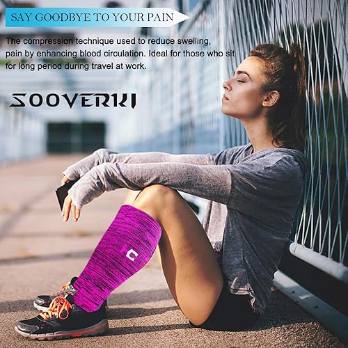 Miniatura 63 de Sooverki - Calcetines de compresión de cobre para circulación, para mujeres y hombres, 6 pares, para correr, atletismo, medicina, enfermería, viajes