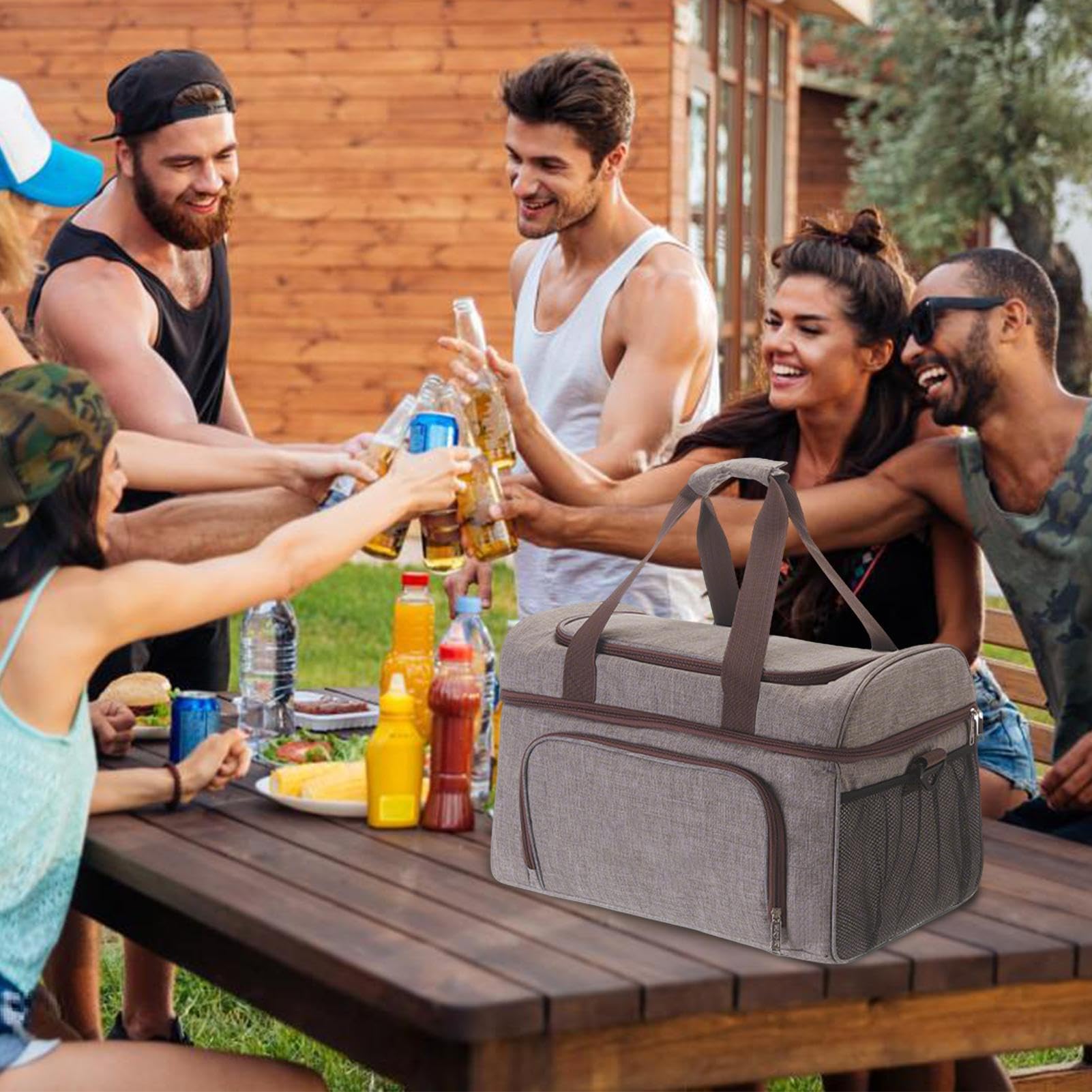 Bolsa isotérmica de 30 litros, impermeable flexible plegable | bolsa aislante impermeable – ideal para el almuerzo y la escuela, playa, comestibles, picnic, carreras