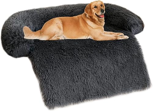 Sofá cama para perros de 45 pulgadas, camas relajantes extra grandes para perros, protector para sofá cama para perros grandes, tapete de felpa