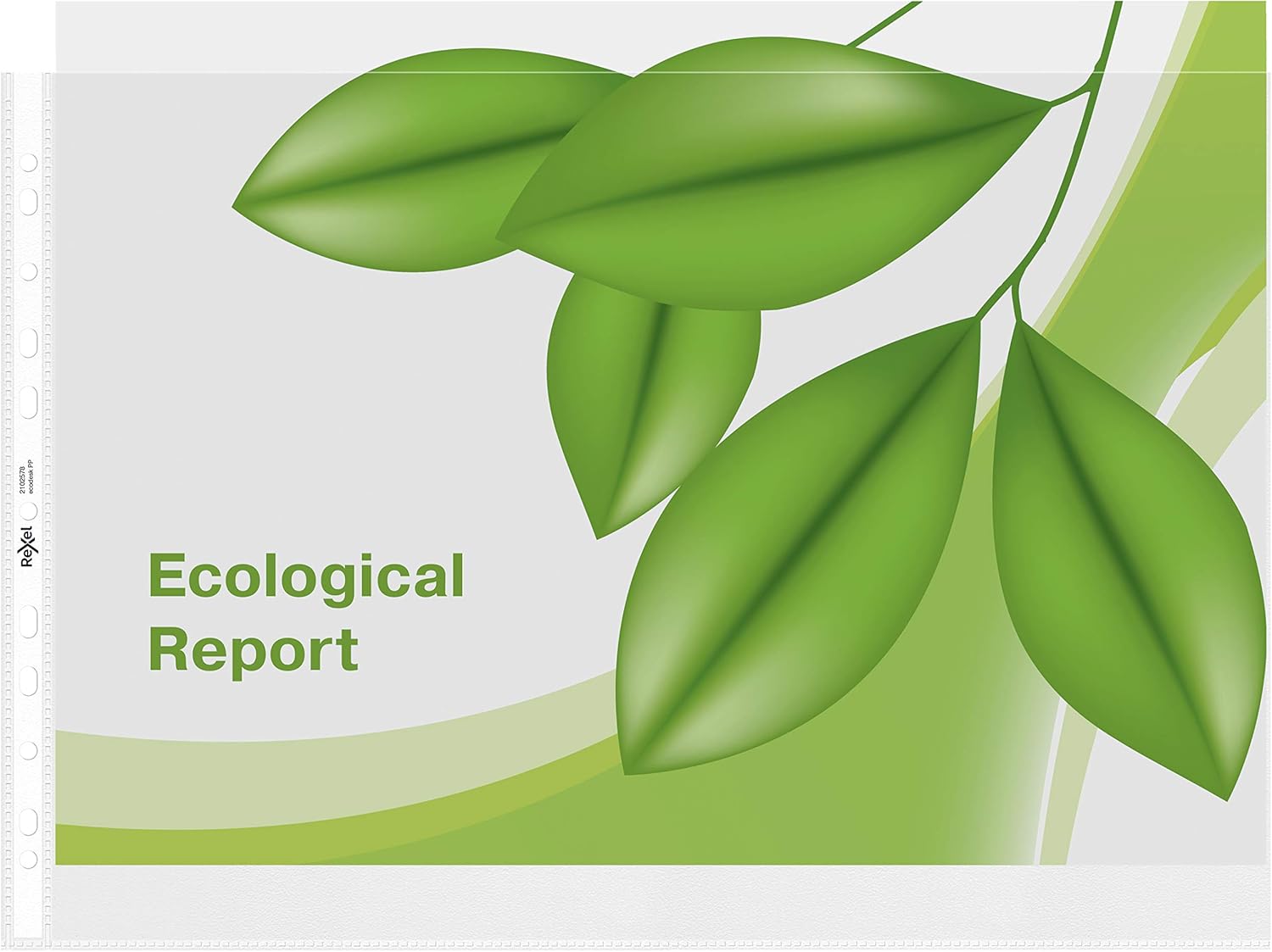 Rexel EcoDesk A3 Landscape Punched Pockets, Pack of 30, 100% Recyclable, Made of 90% Recycled Material, Eco Friendly, Embossed mat Surface, 2102578, Clear