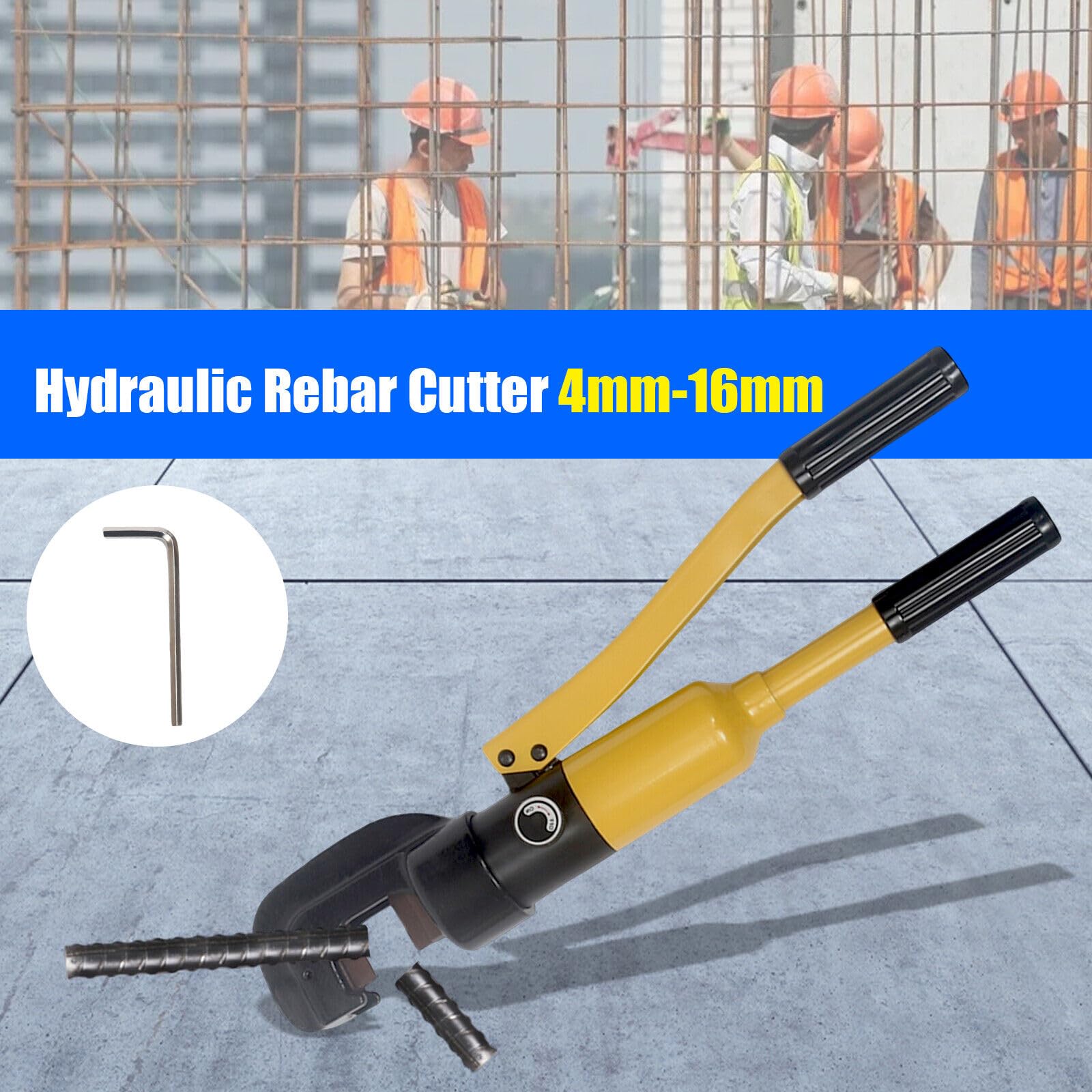 Cortador de pernos hidráulico 8T cortador hidráulico de acero 4-16mm Mango antideslizante Fácil de llevar