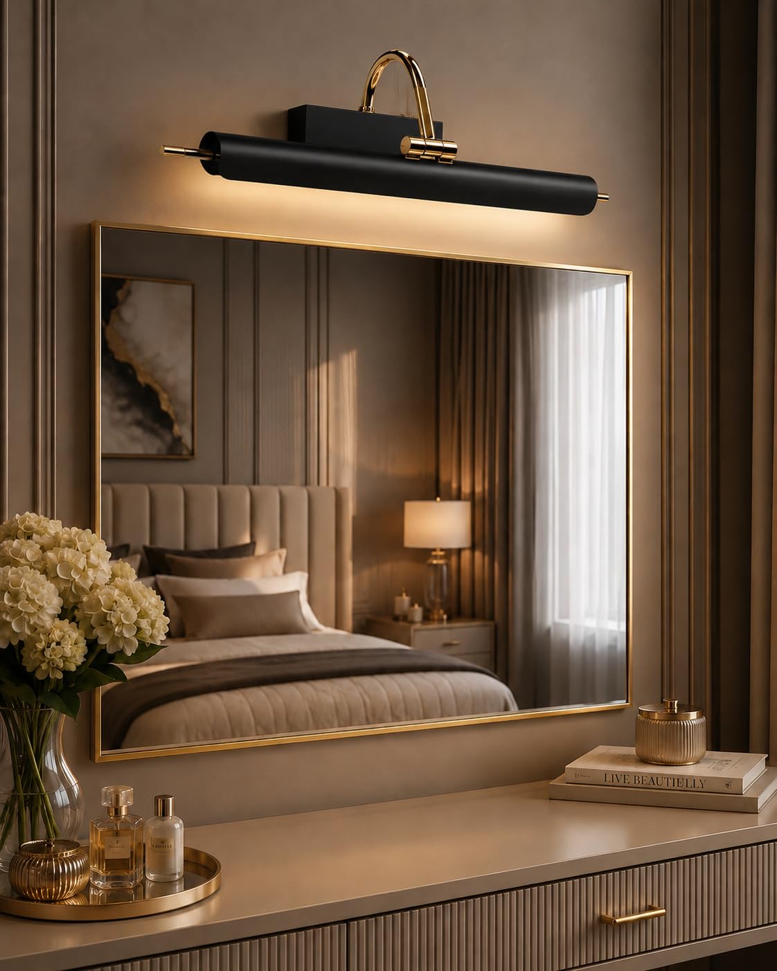 FILLISKA LED Mirror Light - Champagne Gold -12 FILLISKA LED Mirror Light - Champagne Gold -12