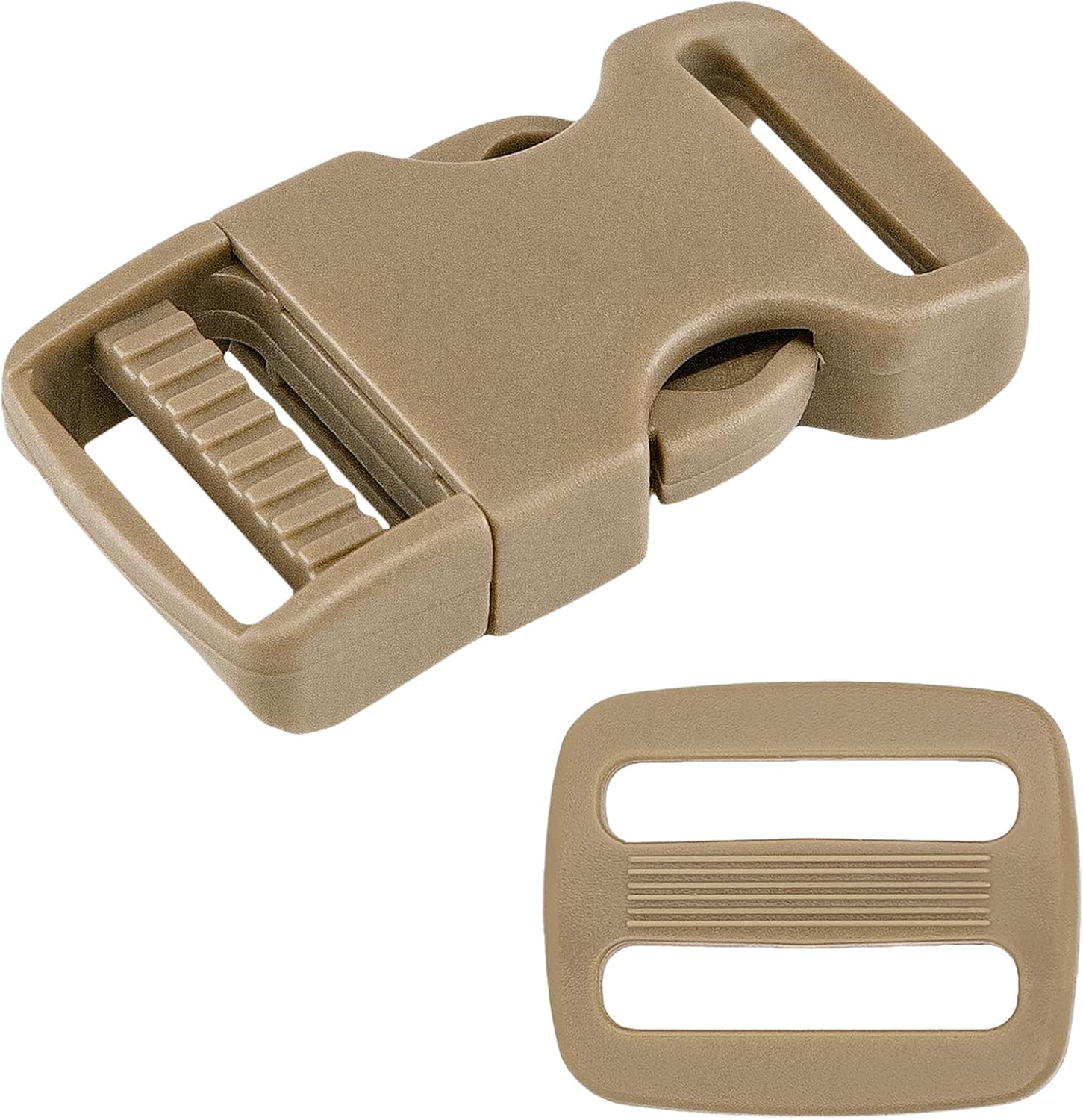 Country Brook Design 10 1 Inch Coyote Tan Flat Side Release Buckle & Triglide Set