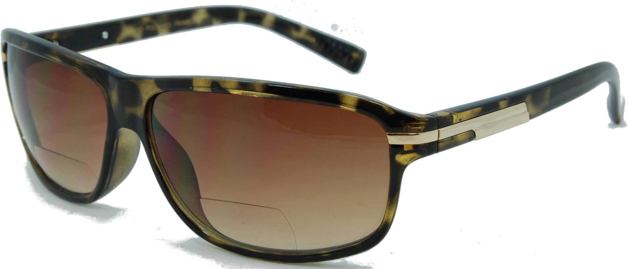 In Style Eyes First Class, Sporty Bifocal Reader Sunglasses - Full-Rimmed Rectangle Frame Reading Sunglasses - Non-Polarized - Tortoise - 1.5x
