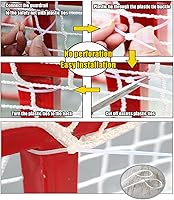 Vista 3 de KACQIHTU Red de cuerda para niños, red de seguridad para escaleras, barandillas de balcón, red de seguridad para niños, patio de recreo, barrera