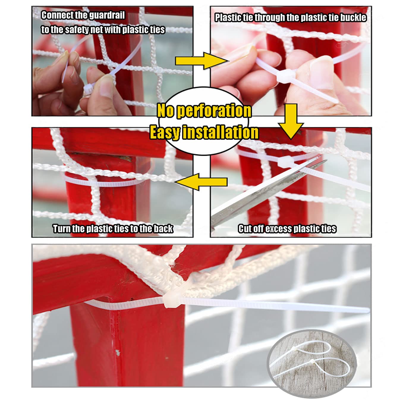 Rete di Sicurezza Rete per Gatti Scale Balcone Finestra Alloggiamento Protezione di Sicurezza per Gatti Letto Loft per Bambini Protezione Caduta Parco Divertimenti Decorazione Rete di Sicurezza