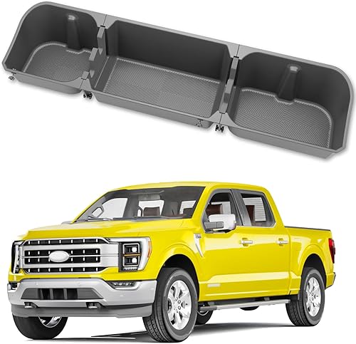 KINGGERI Cajas de almacenamiento para debajo del asiento compatibles con Ford F-150 F150 SuperCrew Cab 2015-2026, Ford F-250 F-350 F-450 F-550 Super