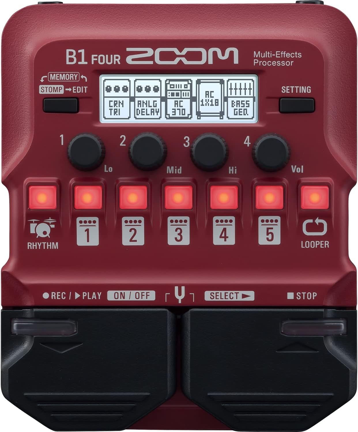 Amazon | ズ ー ム ベース用マルチエフェクター B1 FOUR レッド