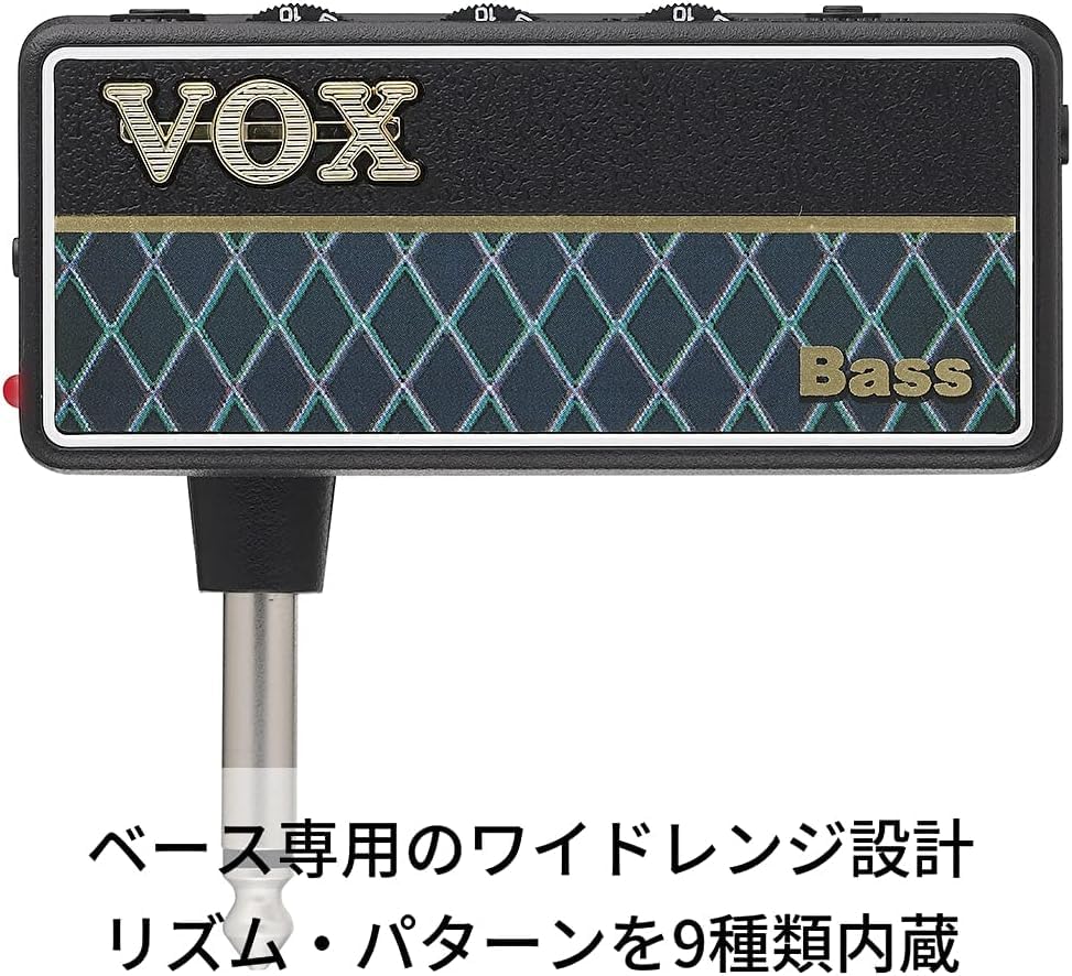 VOX ヘッドホンアンプ ベース amPlug2 Bass 小型 ケーブル不要 ベースに直接プラグ・イン 自宅練習に最適 電池駆動 リズムパターン内蔵 Amazon.co.jp: ヴォックス ヘッドホンアンプ ベース amPlug2 Bass 小型
