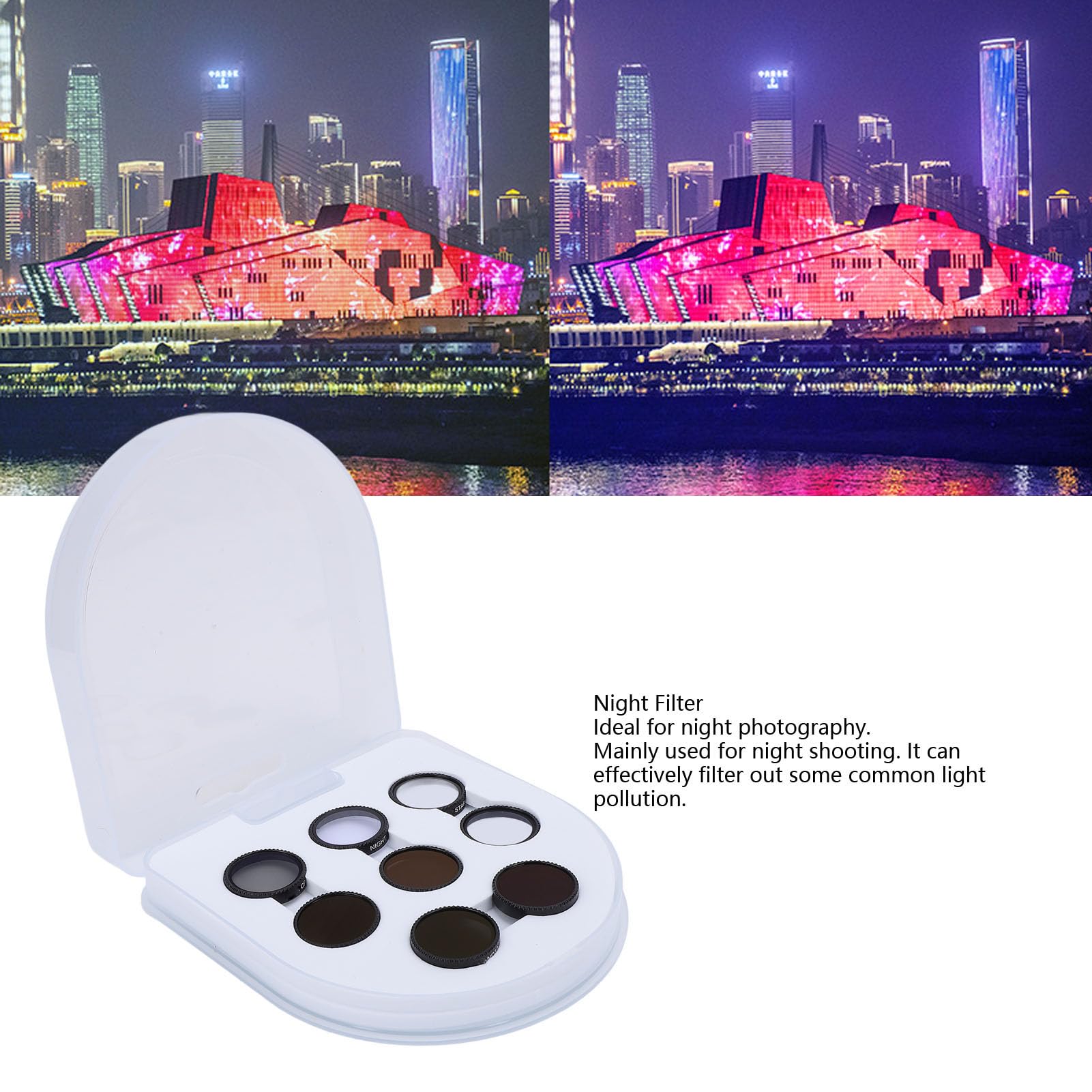 Zestaw Filtrów Neo Drone 8 w 1 UV CPL ND Star Night Filters ND8 ND16 ND32 ND64 Aluminiowa Rama Szkło Optyczne HD