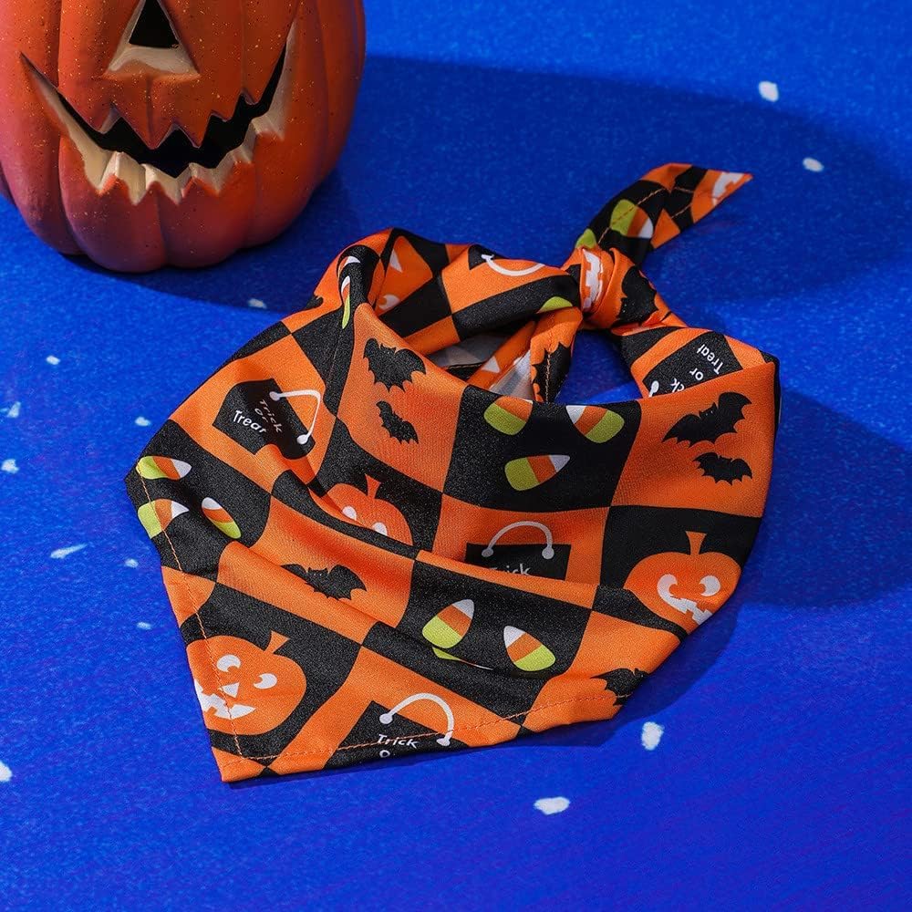 Amazon.co.jp: ハロウィン 犬 バンダナ 7枚入 犬用 スカーフ