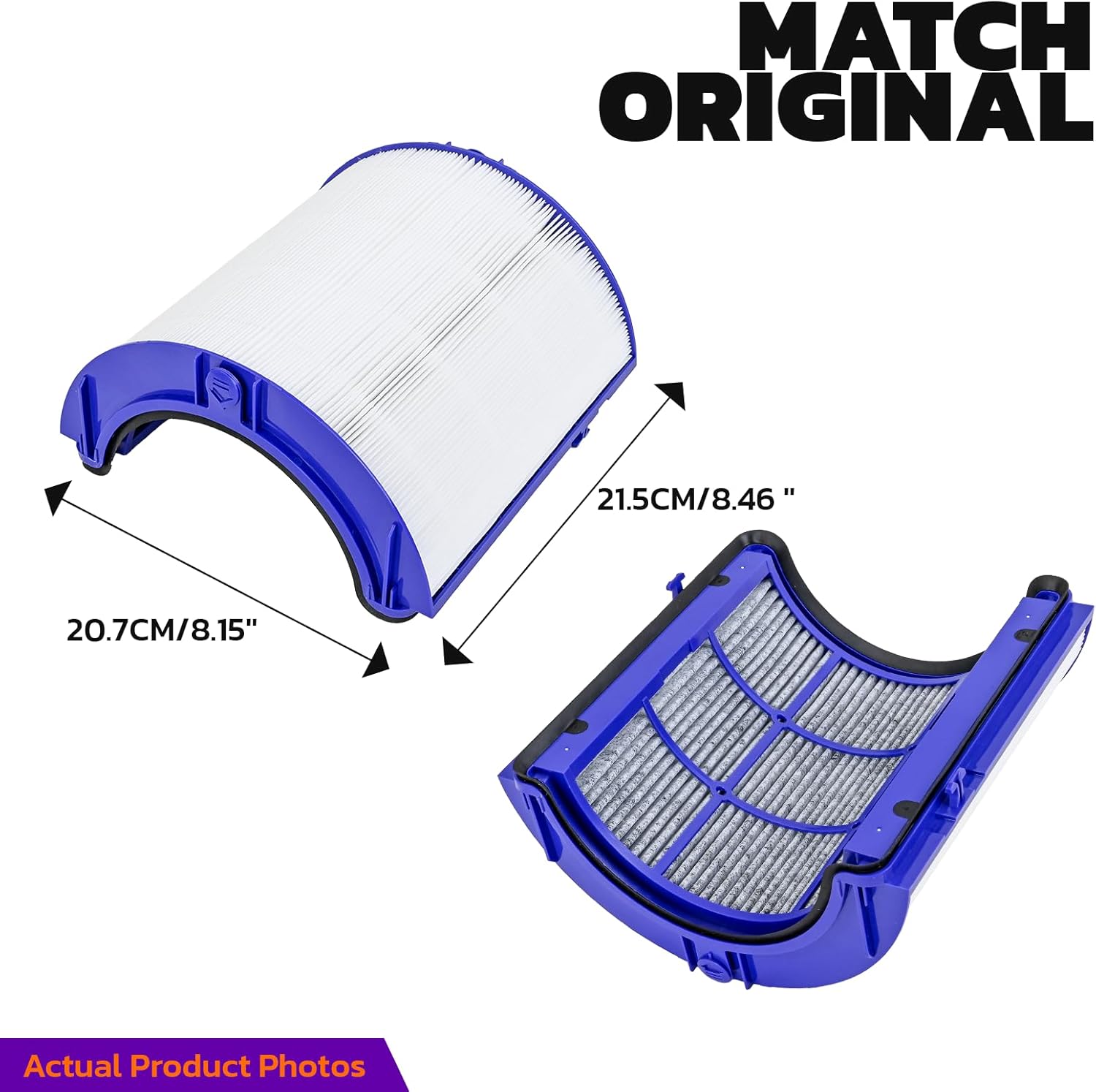 Complete 1-Pack for Dyson Pure Cool TP09 HP09 Air Purifier - 360° HEPA & Carbon Filter, Also Compatible with TP07 HP07 TP06 PH04 PH03 TP10 HP10