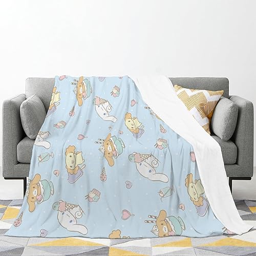 Miniatura 2 de Manta de franela ultra suave con diseño de gatitos de caricaturas, manta de decoración de ropa de cama kawaii, manta para sofá (50 x 40 pulgadas,