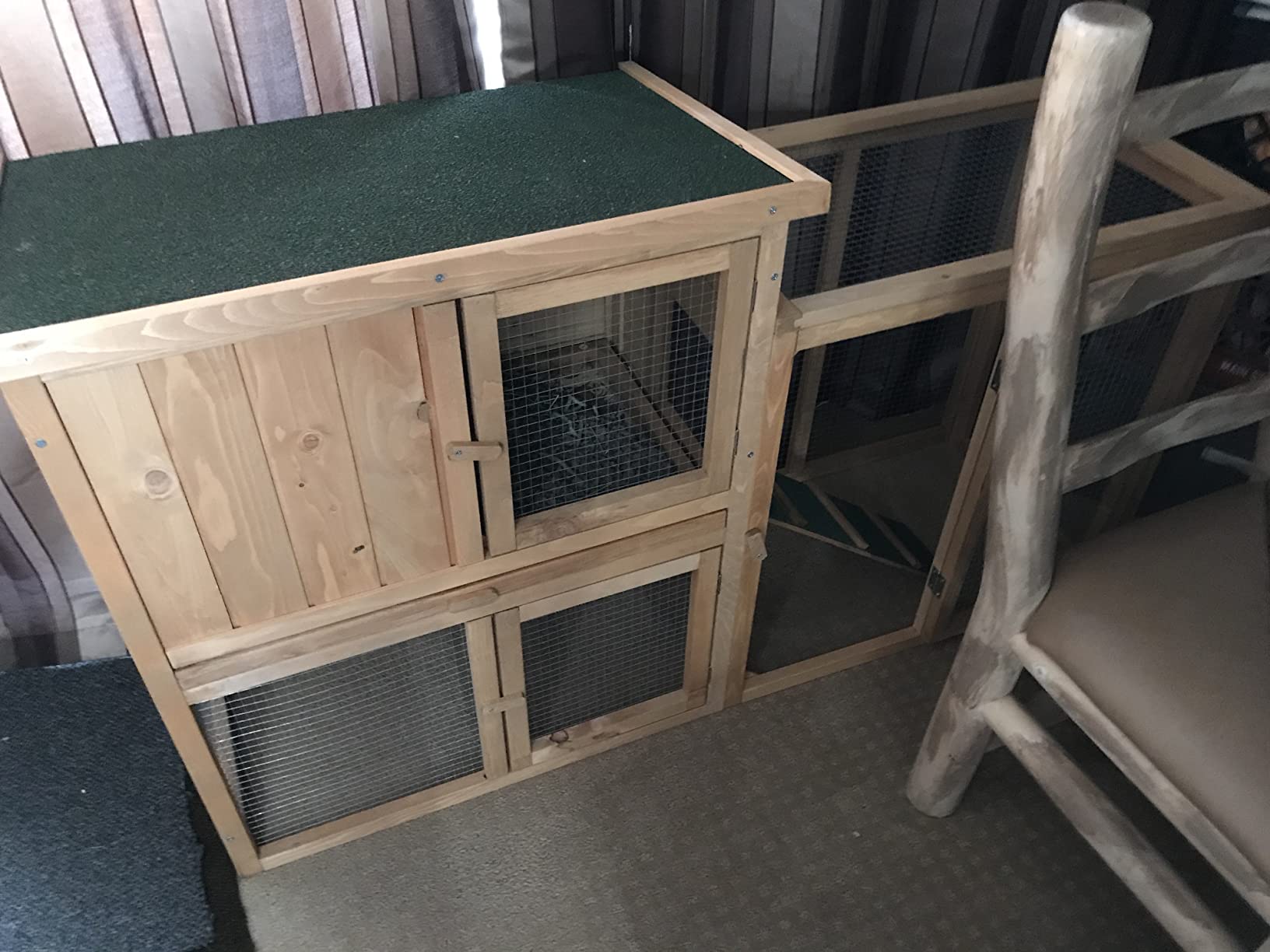33/mo Finance BAIJIAWEI 36" Wooden Rabbit Cage Hutch Chicken Coop