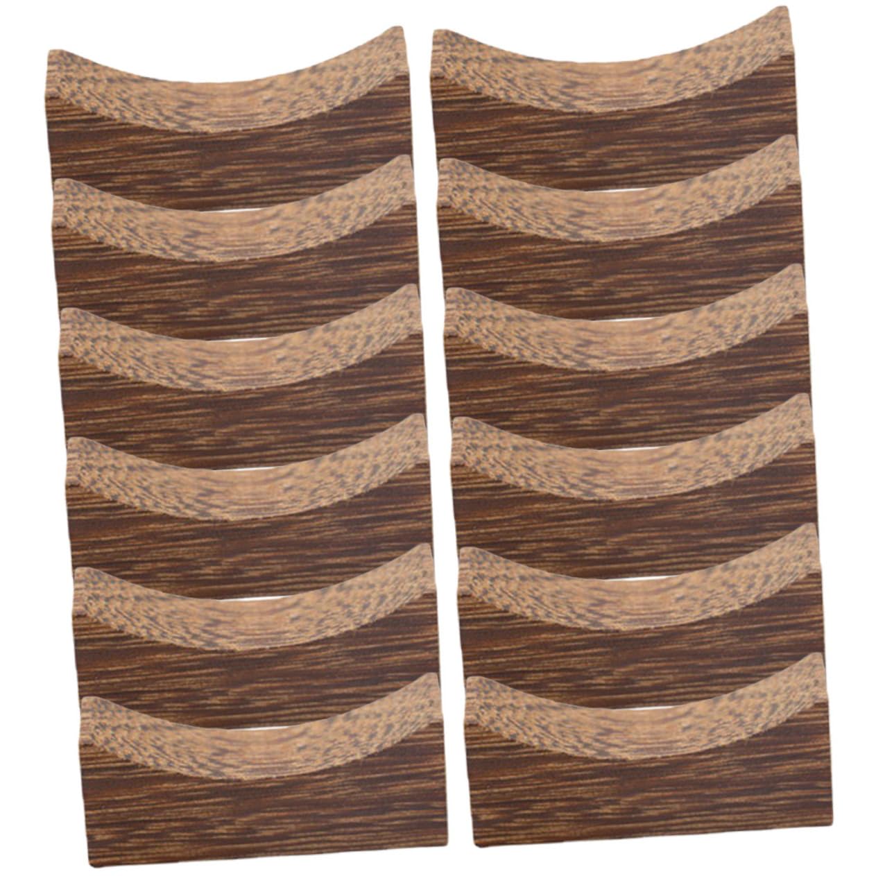 BRIGHTFUFU 12pcs Wooden Chopstick Rest Cutlery Rest Table Spoon Rest Spoon Fork Rest Desktop Decorative Fork Rest Wood Chopstick Holder Household Tableware Holders Fork Holder