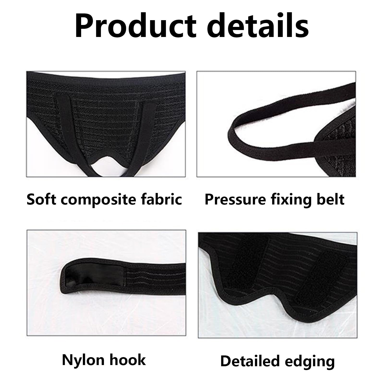 Cinto Ernia Inguinale, Fascia Ernia Ombelicale, Cinto Erniario, Tessuto Morbido E Traspirante con Cuscinetto di Compressione Rimovibile, Design con Fascia Elastica, Adatto Per Supporto Ernia Doppio
