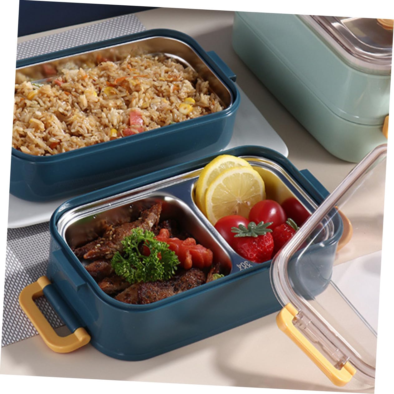 Boîte à Lunch Bento Isotherme 304 Acier Inoxydable Rentrée Scolaire